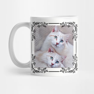 Twin Kitties (white) Mug